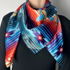 Aztec Inspired Satin Scarf
